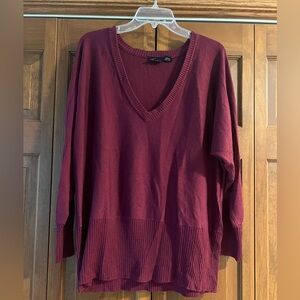Torrid Deep Red/Plum V-Neck Sweater